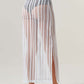 LINEAR MESH SKIRT-final sale