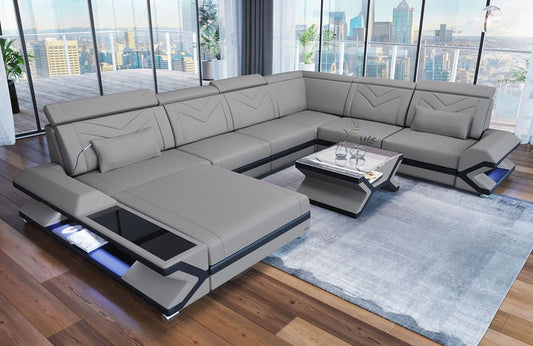 FABRIC DESIGN SOFA SAN FRANCISCO XL WITH LED