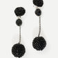 Drop Cluster Earring in Black